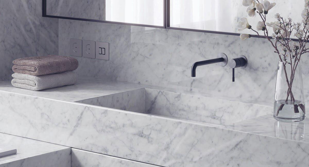 Элегантный мрамор Bianco Carrara