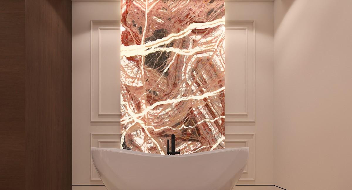 Onice Red Spider - изысканный оникс для вашей ванной