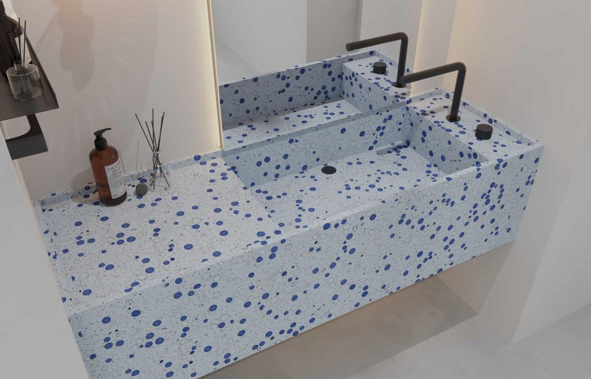 Практичная раковина из терраццо