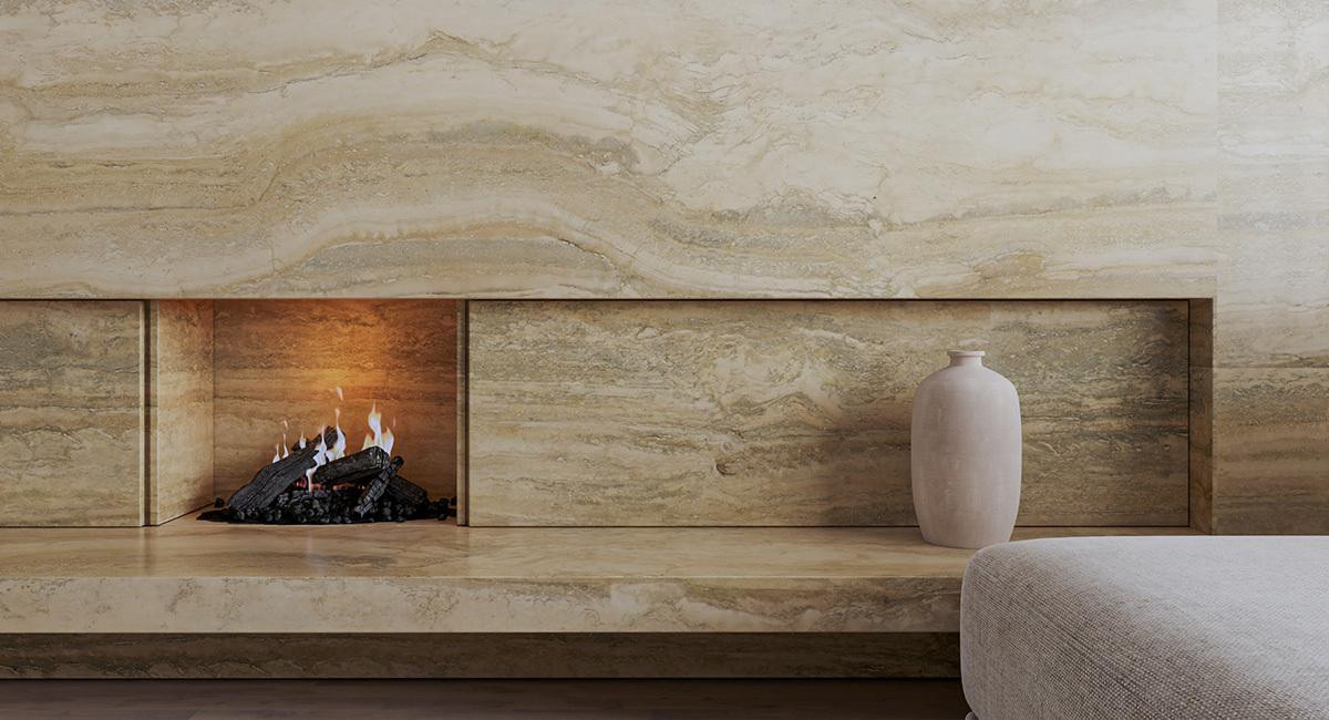 Travertine Silver Romano в качестве настенного покрытия