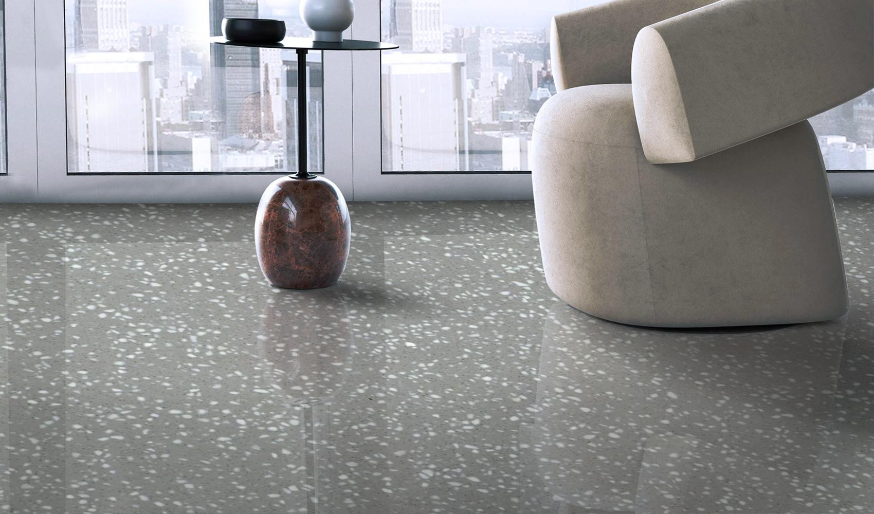 Терраццо Grey в качестве напольного покрытия Терраццо Grey в качестве напольного покрытия