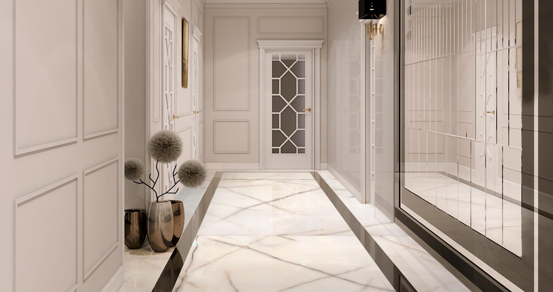 Оникс Onice Bianco в холле