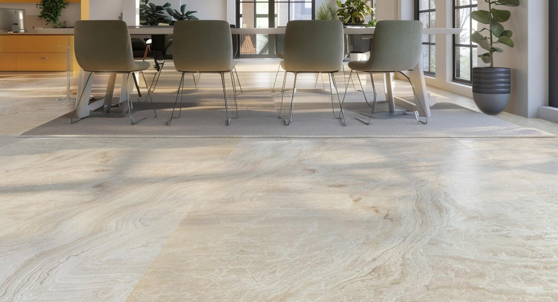 Травертин Айвори кросс кат для оформления пола