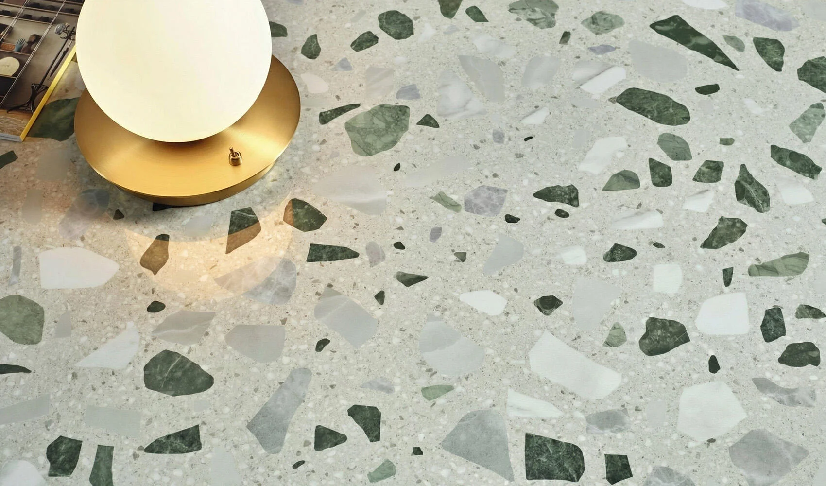 Терраццо в интерьере кухни