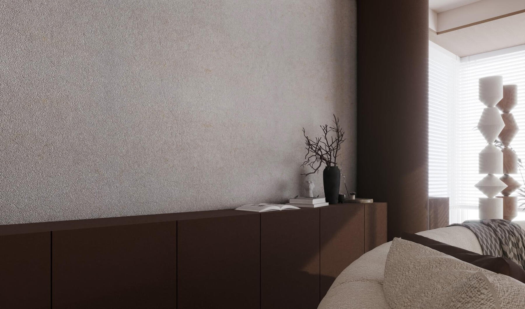 Мрамор Crema Beige в обработке Sandblasted