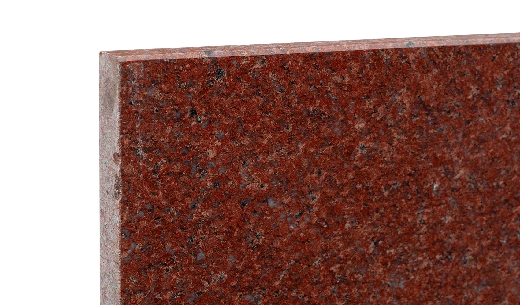 Ступени из гранита Imperial Red полировка с технической фаской